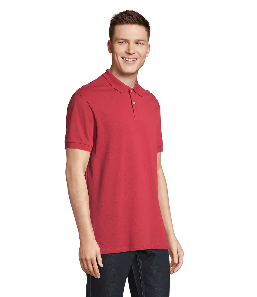 Pacific Heren Polo – Folk red twin