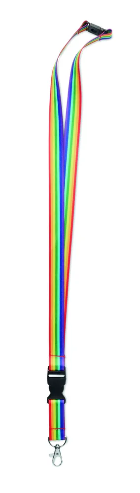 Bowyard · Regenboog RPET sleutelkoord – Multicolour