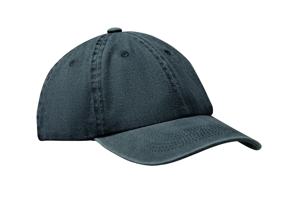 Beau · 6 panelen baseballcap 265gr/m² – Zwart
