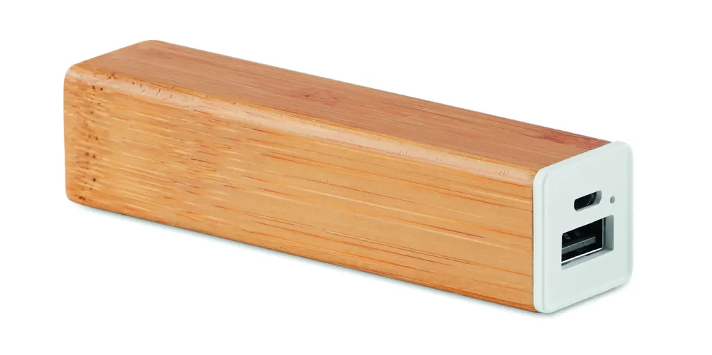 Powerbam · 2200 mAh Bamboe powerbank – Hout