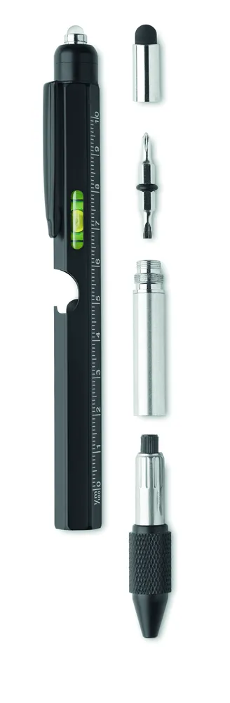 Retool · Pen met waterpas en liniaal – Zwart