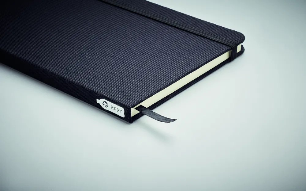 Note RPET · A5 notitieboek met RPET omslag – Zwart