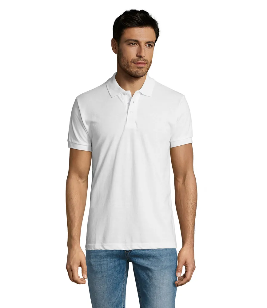 Prime Men · Prime heren polo 200g – Wit