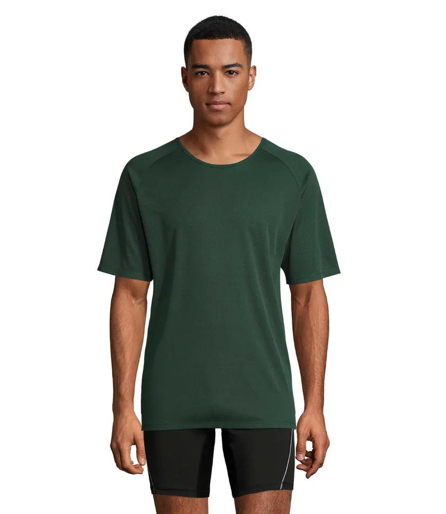 Sporty Heren T-shirt – Bosgroen