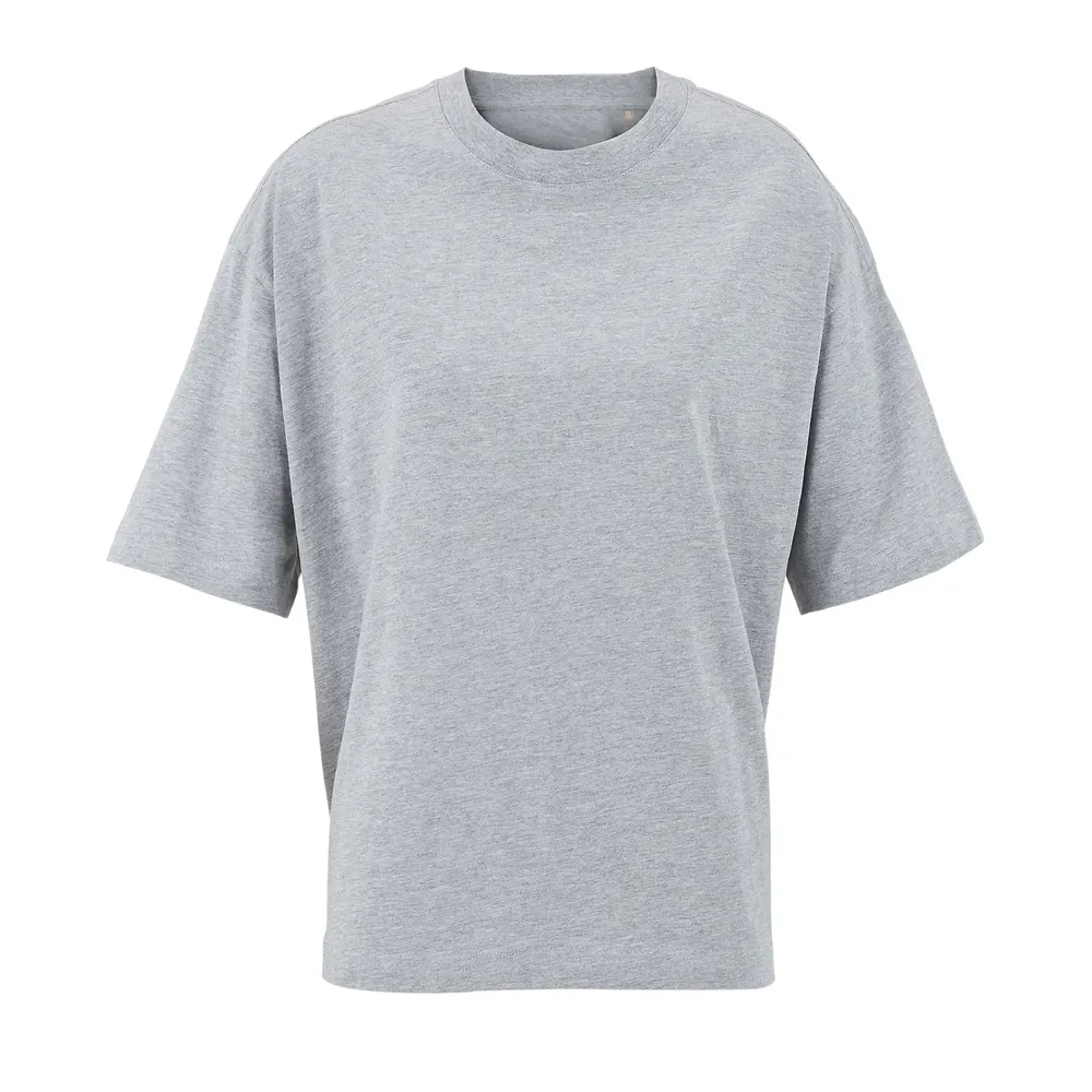 Boxy Women · Boxy Oversize T-shirt Dames – Lichtgrijs gemêleerd