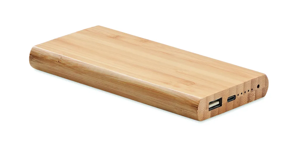 Arena C · Bamboe powerbank 6000 mAh – Hout