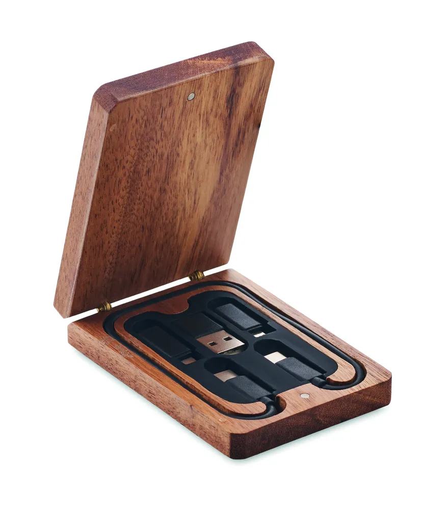Versa · 3-in-1 kabelset – Hout