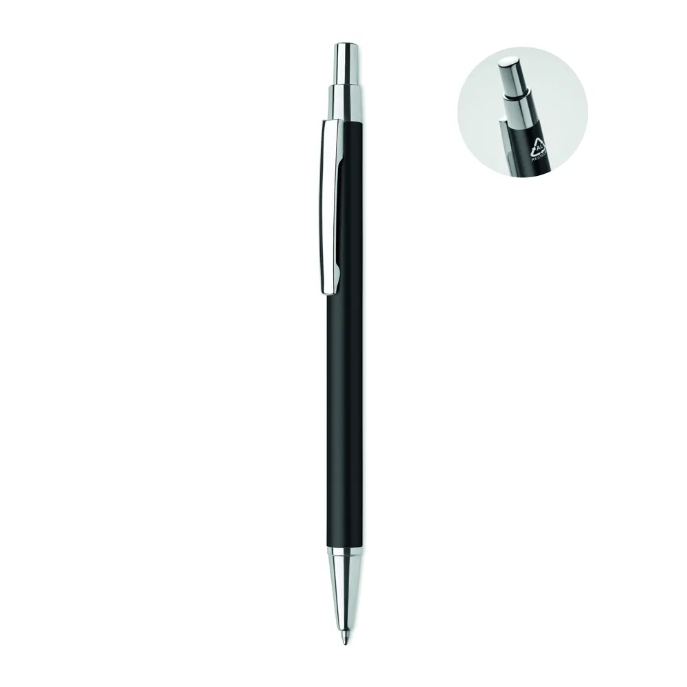 Dana · Gerecyclede aluminium balpen – Zwart