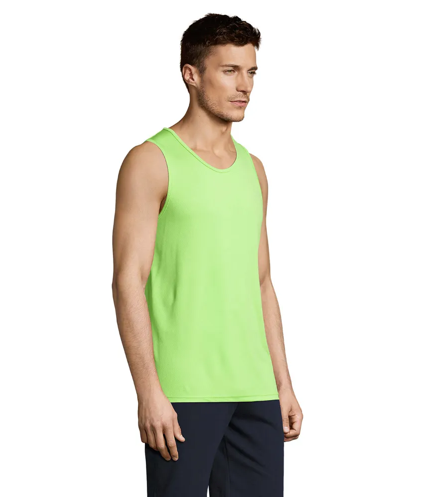 Sporty Tt Men Tank Top – Apple green
