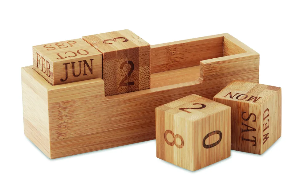 Karenda · Bureaukalender bamboo – Hout