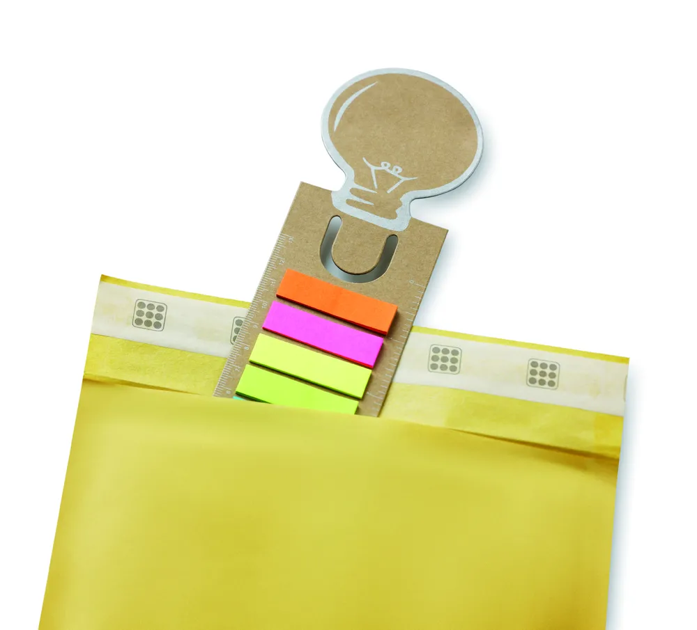 Idea · Boekenlegger met memoblaadjes – Beige