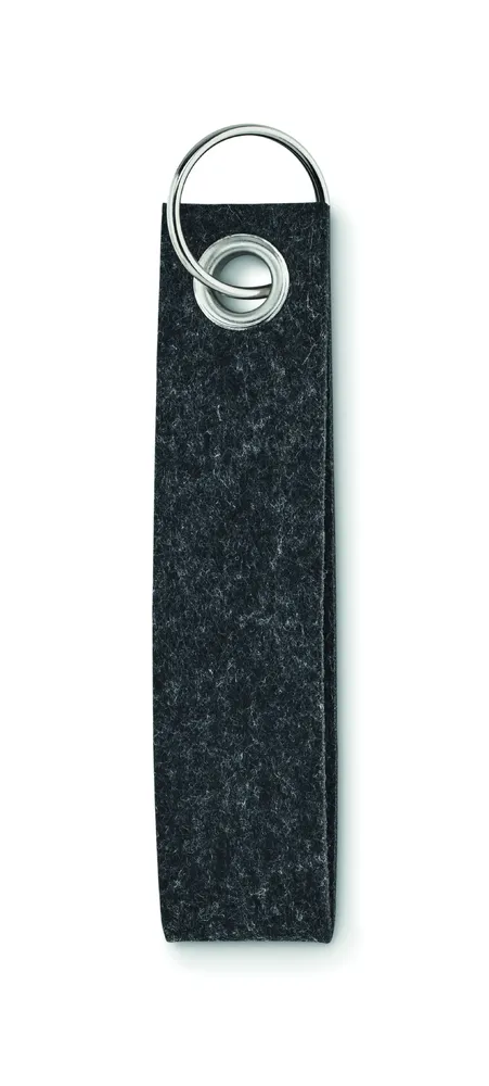 Suora · RPET vilten sleutelhanger – Steengrijs