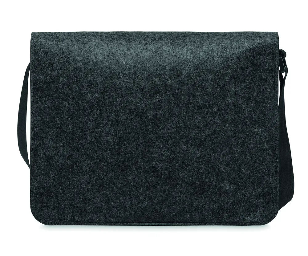 Baglo · Vilten laptoptas van RPET – Steengrijs
