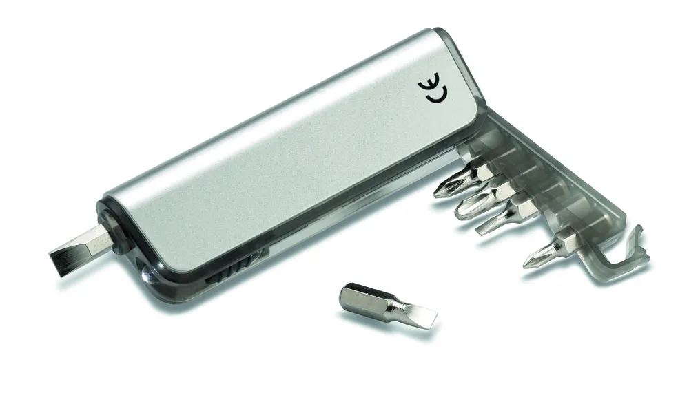 Alutool · Multifunctionele LED-zaklamp – Transparant grijs