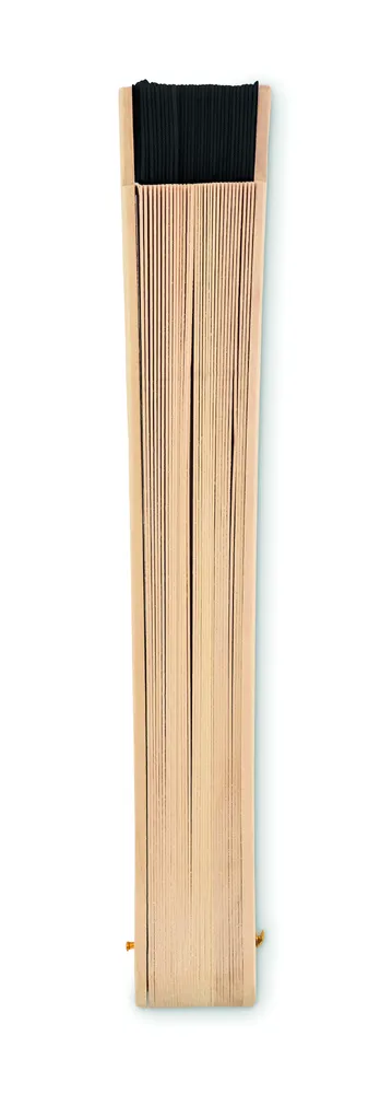 Woodfan · Houten handwaaier – Zwart