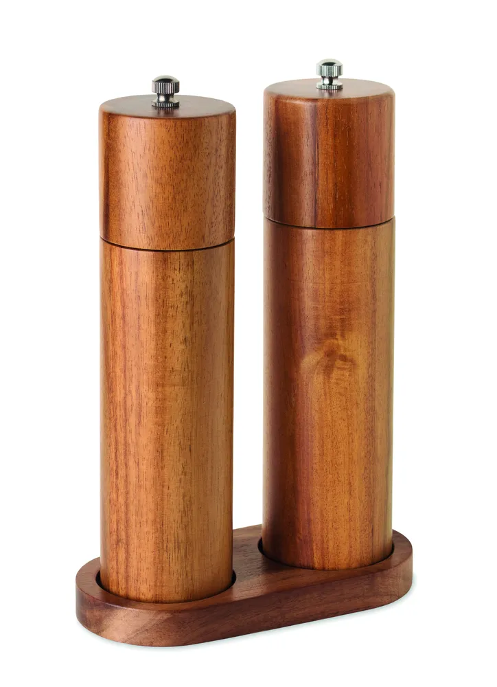 Tucco Set · Acacia peper- en zoutmolens – Hout