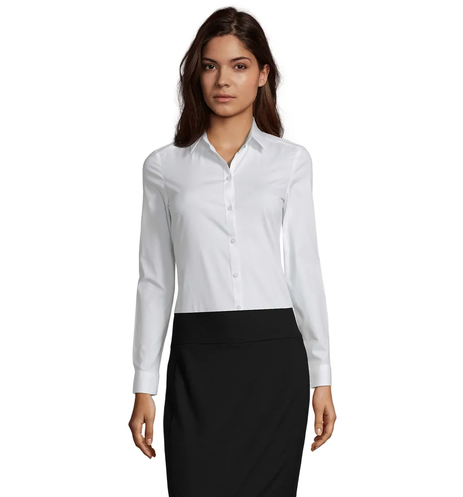 Blake Women Stretch Shirt – Wit