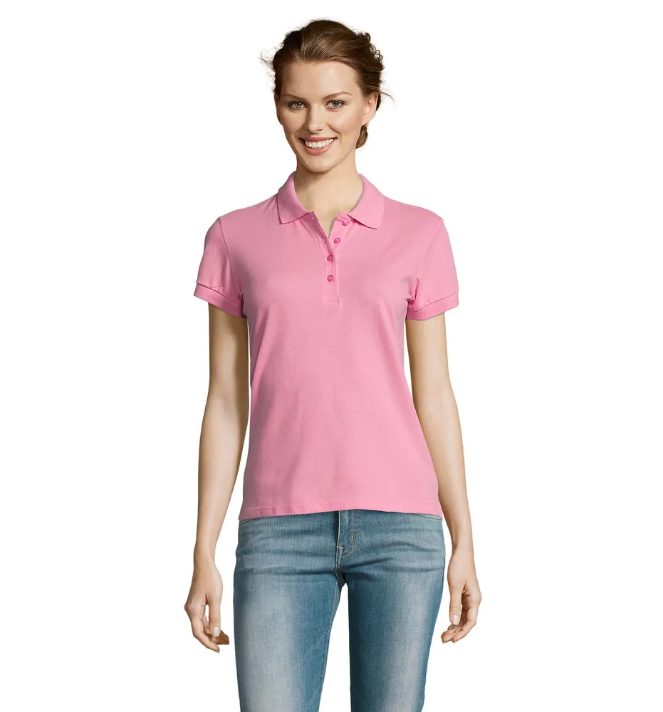 People dames polo 210g – Orchidee roze