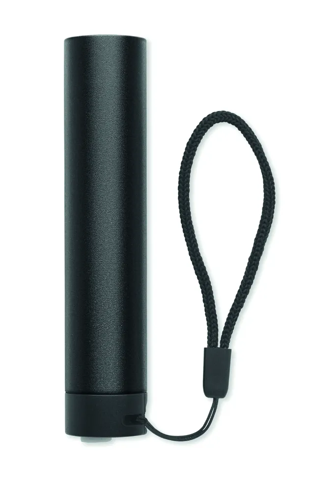 Lume · Gerecyclede aluminium zaklamp – Zwart