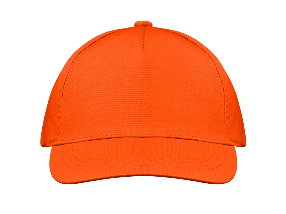 Buzz · 5 panelen baseballpet 160g/m² – Oranje