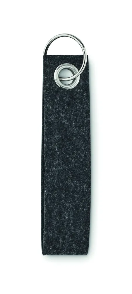 Suora · RPET vilten sleutelhanger – Steengrijs