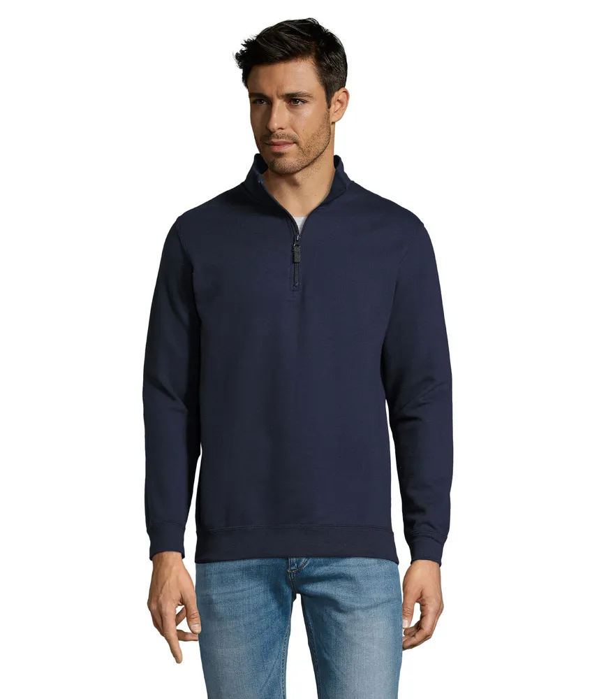 Stan Sweater met Rits 260 – Franse marine