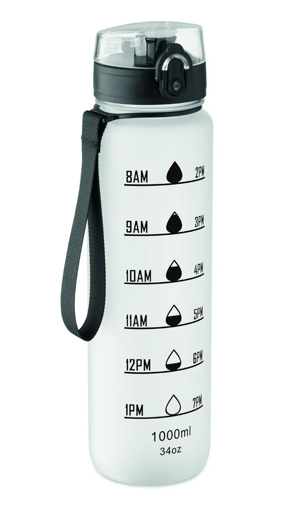 Isforden Mark · Sportwaterfles RPET 1L – Transparant wit