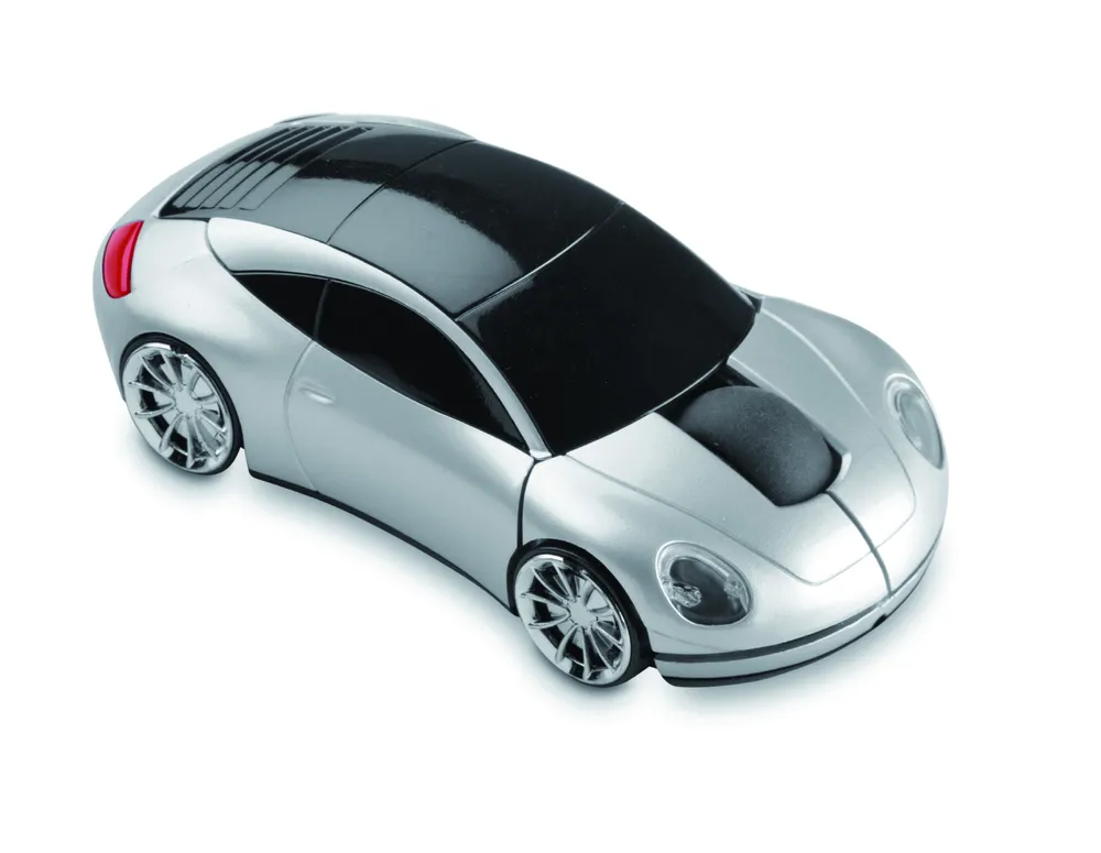 Speed · Autovormige draadloze muis – Mat zilver