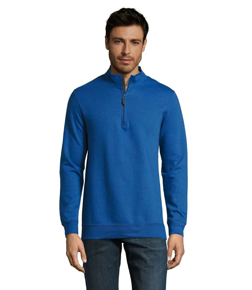 Stan Sweater met Rits 260 – Koningsblauw