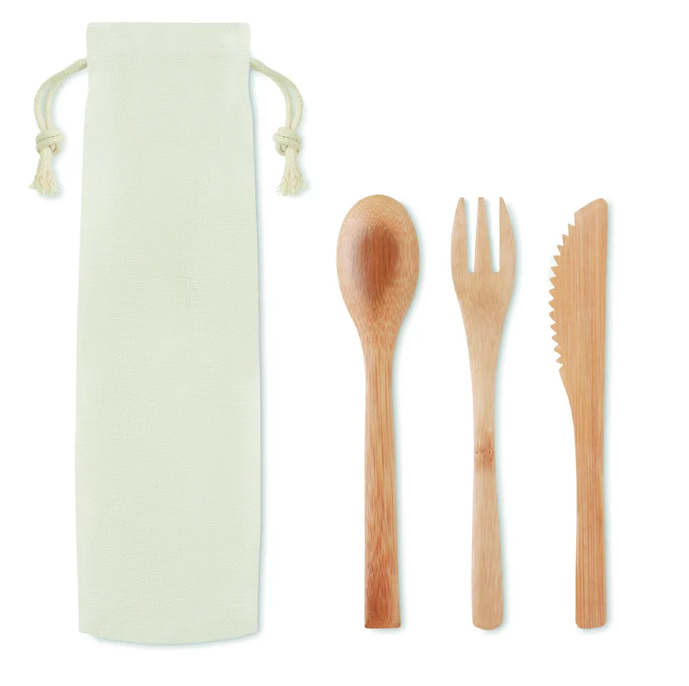 Setboo · Bamboe bestekset – Beige