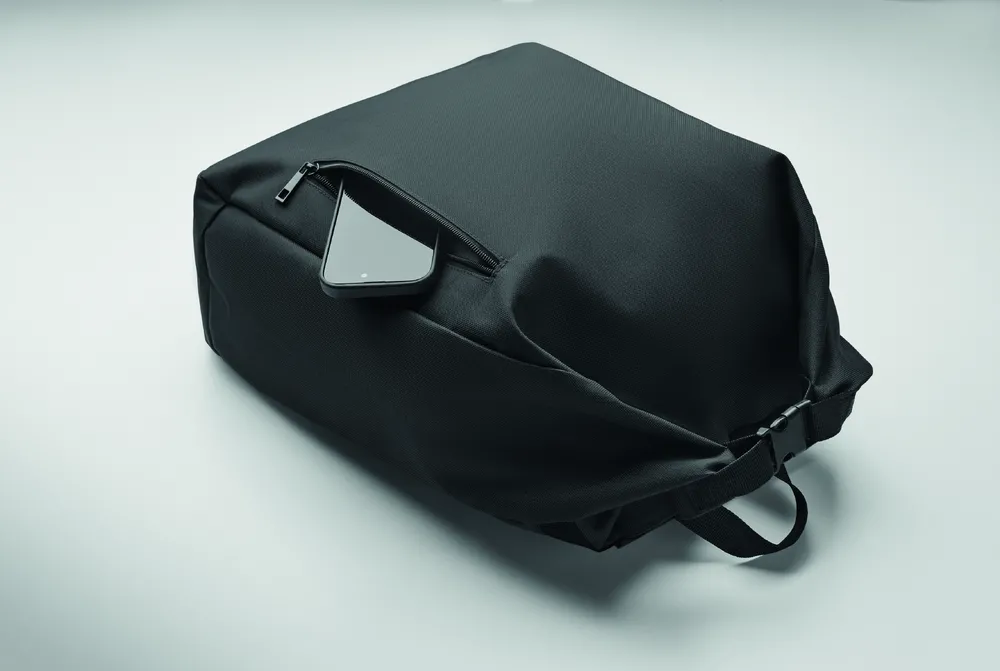 Uniton · 15" rolltop laptop rugzak – Zwart