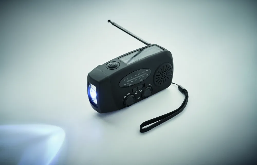 Onda · Draagbare radio met LED lamp Mo2746- – Zwart