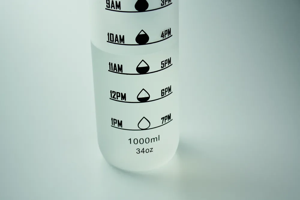 Isforden Mark · Sportwaterfles RPET 1L – Transparant wit