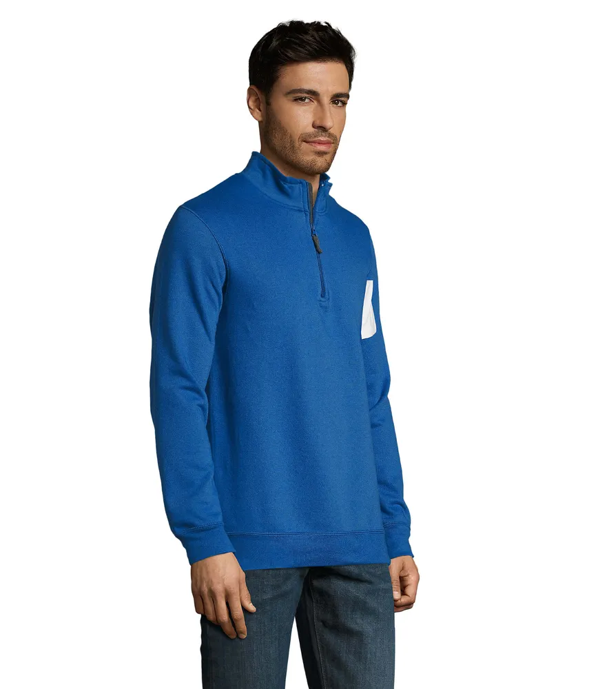 Stan Sweater met Rits 260 – Koningsblauw