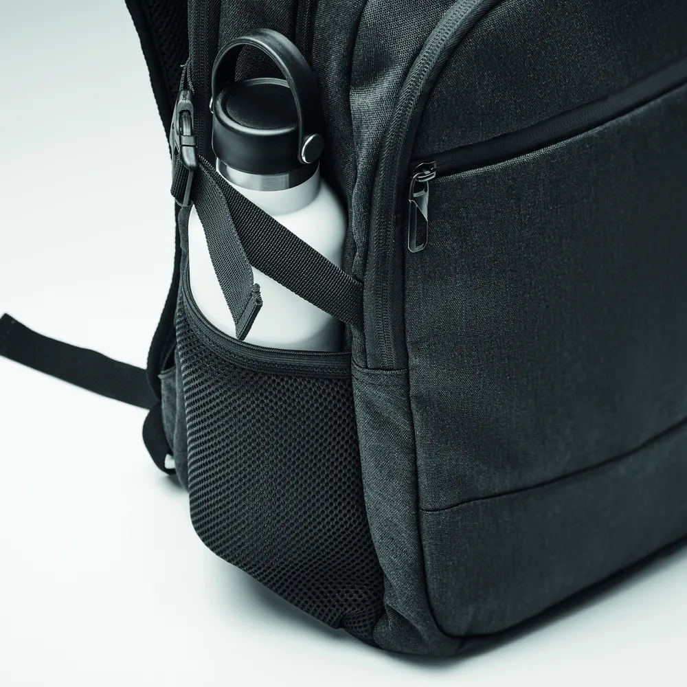 Hana · 600D RPET laptop rugzak – Zwart
