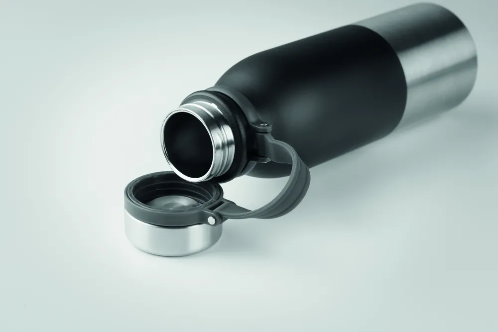 Iceland · Dubbelwandige drinkfles 600 ml – Zwart