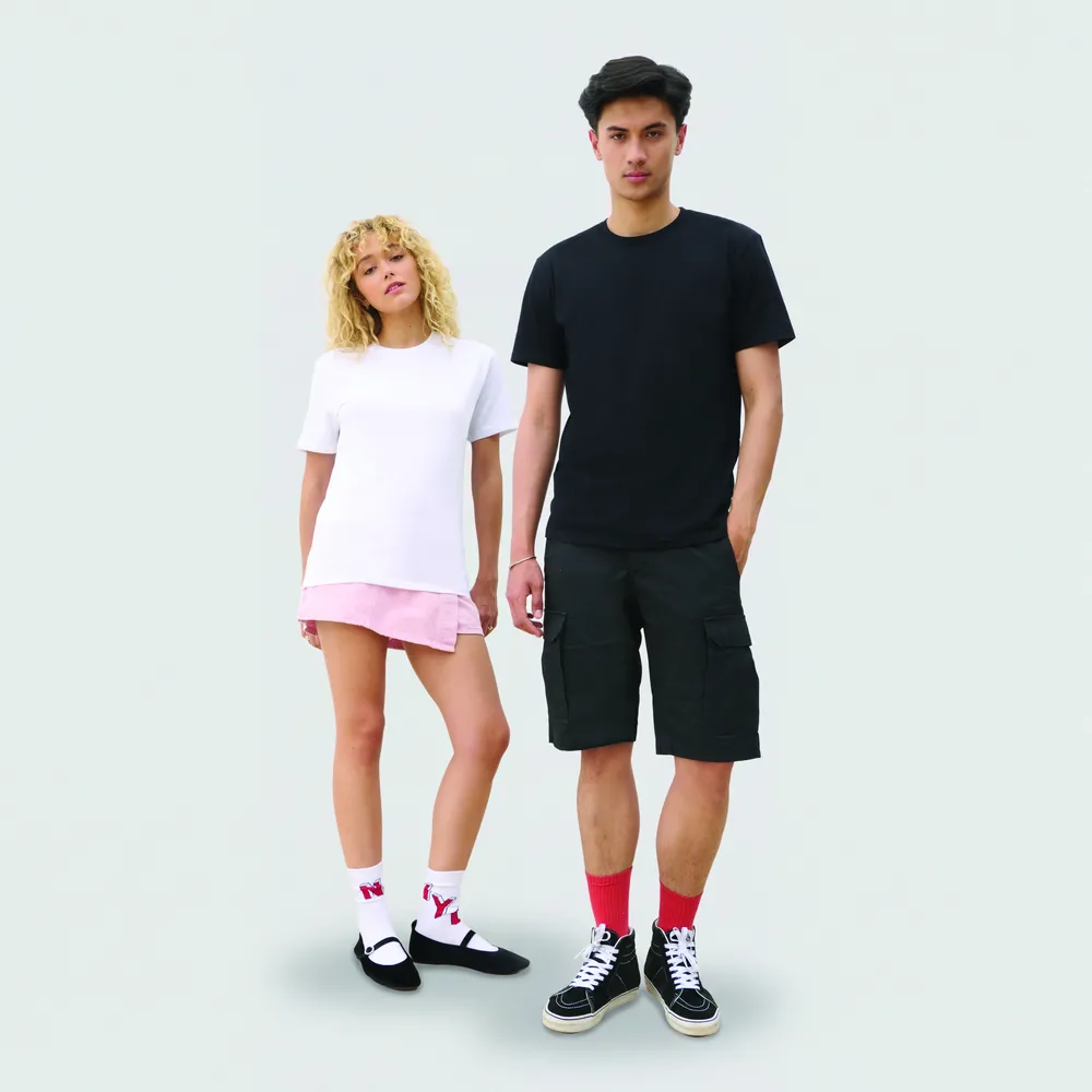 Explorer T-shirt Unisex – Gerecycled zwart