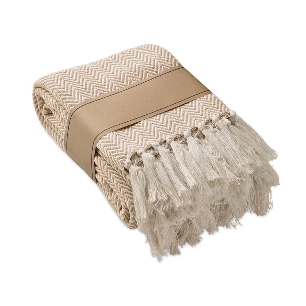 Ammos · Gerecycled polykatoenen deken – Beige
