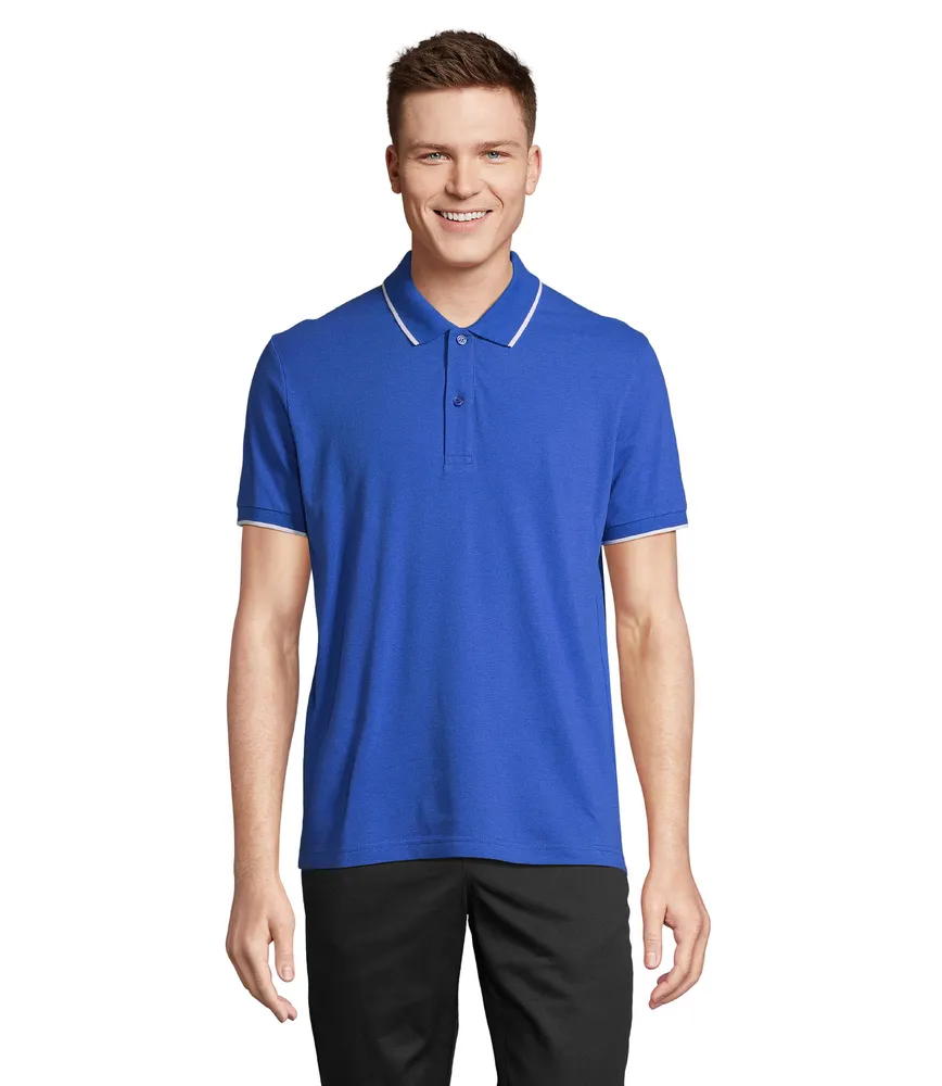 Palermo Poloshirt – Koningsblauw/wit