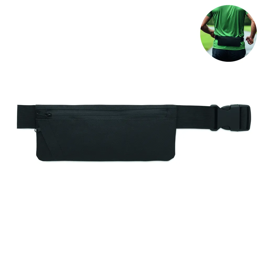 Moderate · 600D RPET sportheuptas – Zwart