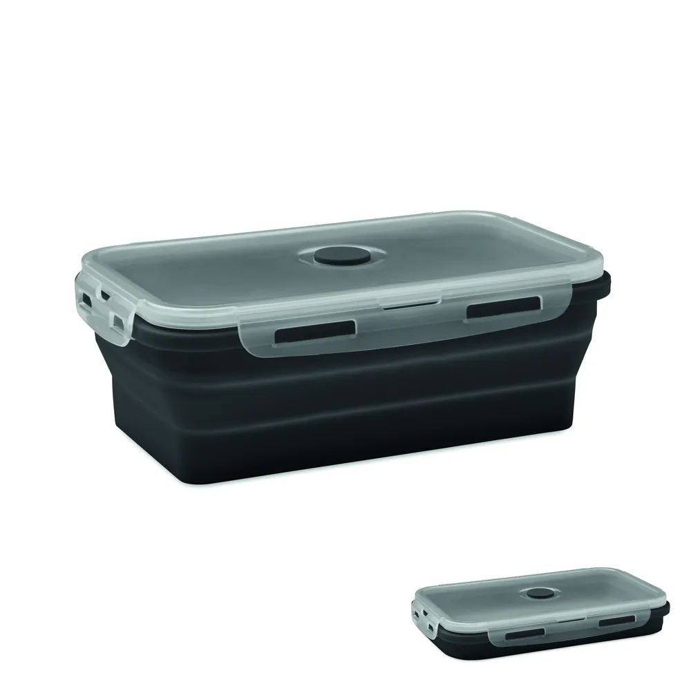 Kolapso · Inklapbare siliconen lunchbox – Zwart
