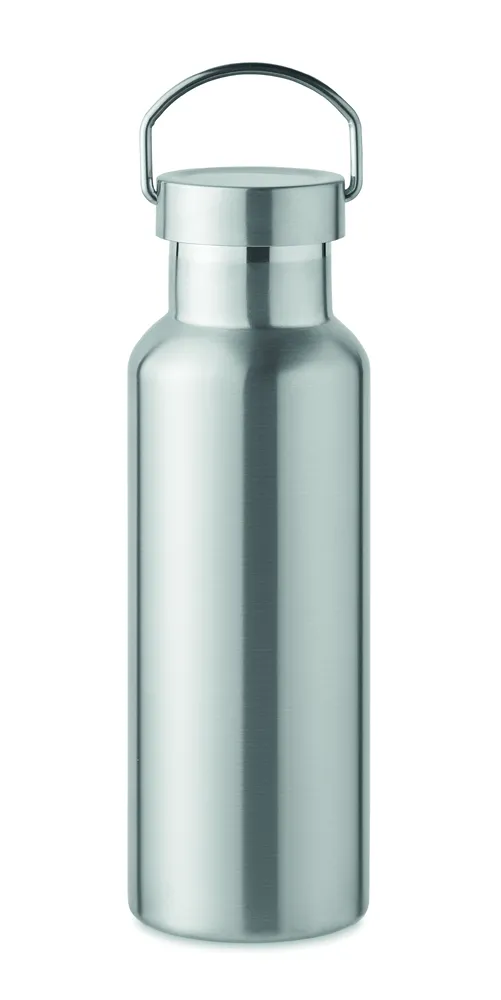 Florence · Dubbelwandige fles 500 ml – Mat zilver