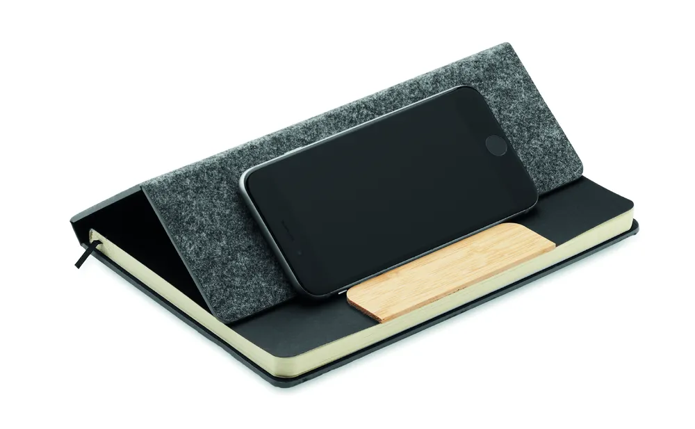 Notemix · Set notitieblok telefoonhouder – Steengrijs