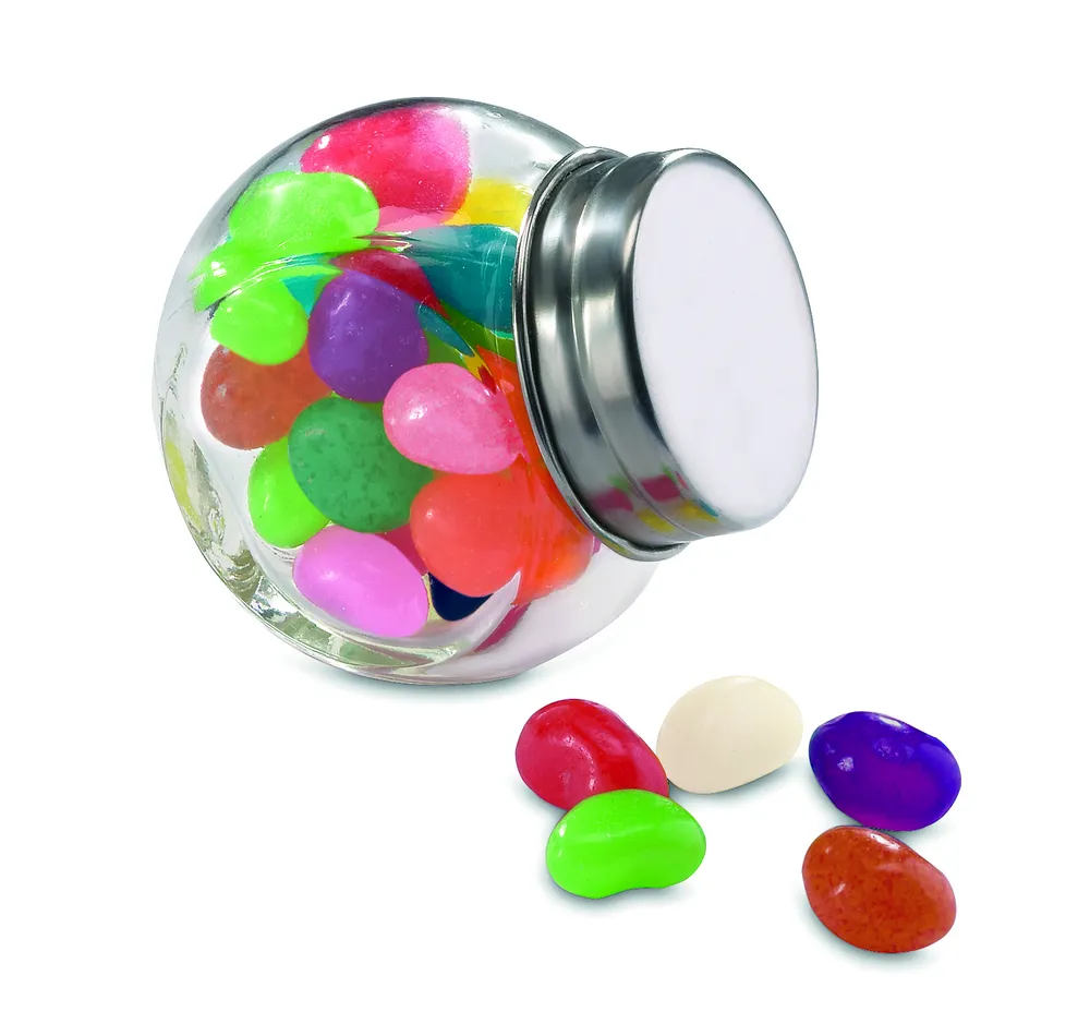 Beandy · Glazen pot gevuld met snoepjes – Multicolour