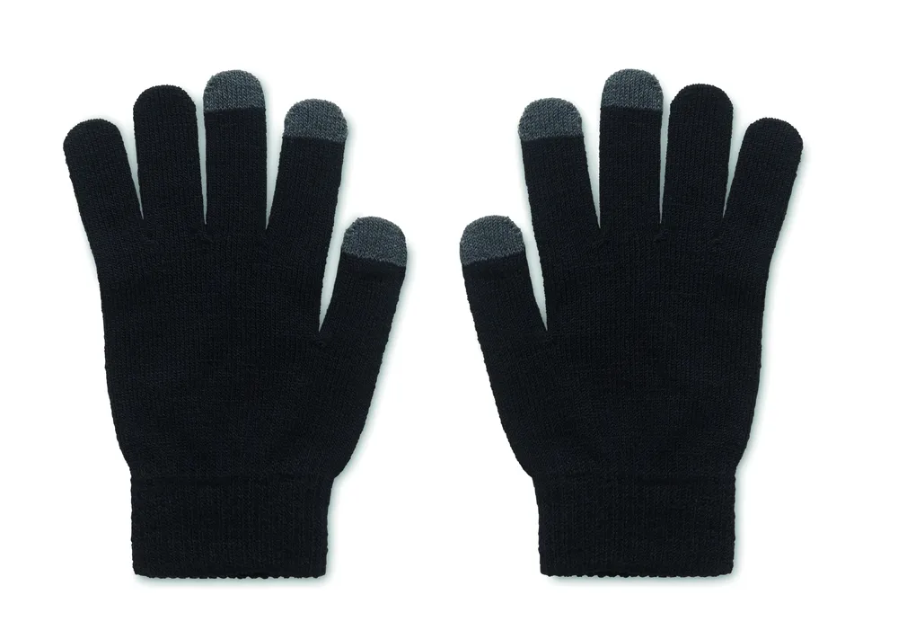 Dactile · RPET tactiele handschoenen – Zwart