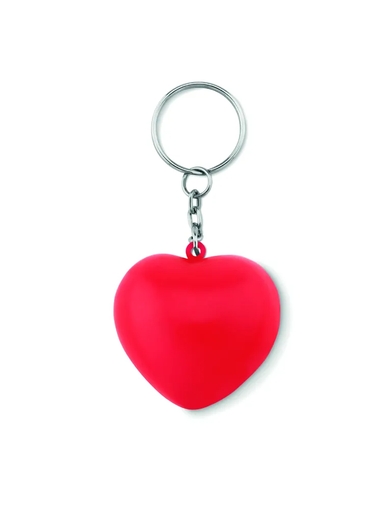 Lovy Ring · Sleutelhanger met PU hart – Rood
