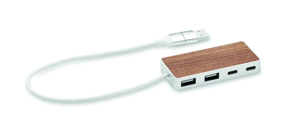 Ubah · USB-hub 4 poorten 27,5 cm – Hout