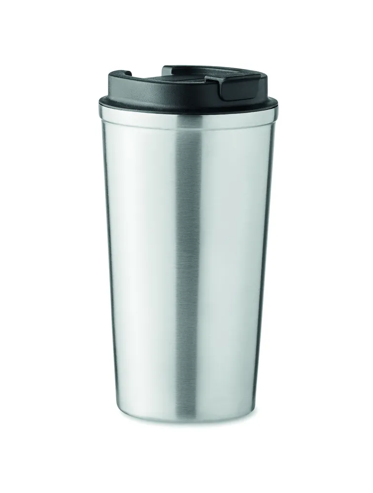 Brace + · Dubbelwandige beker 510 ml – Mat zilver