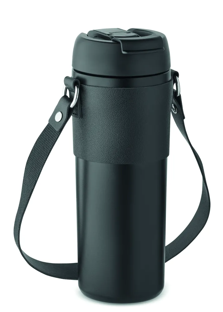 Aira · Dubbelwandige beker 700 ml – Zwart