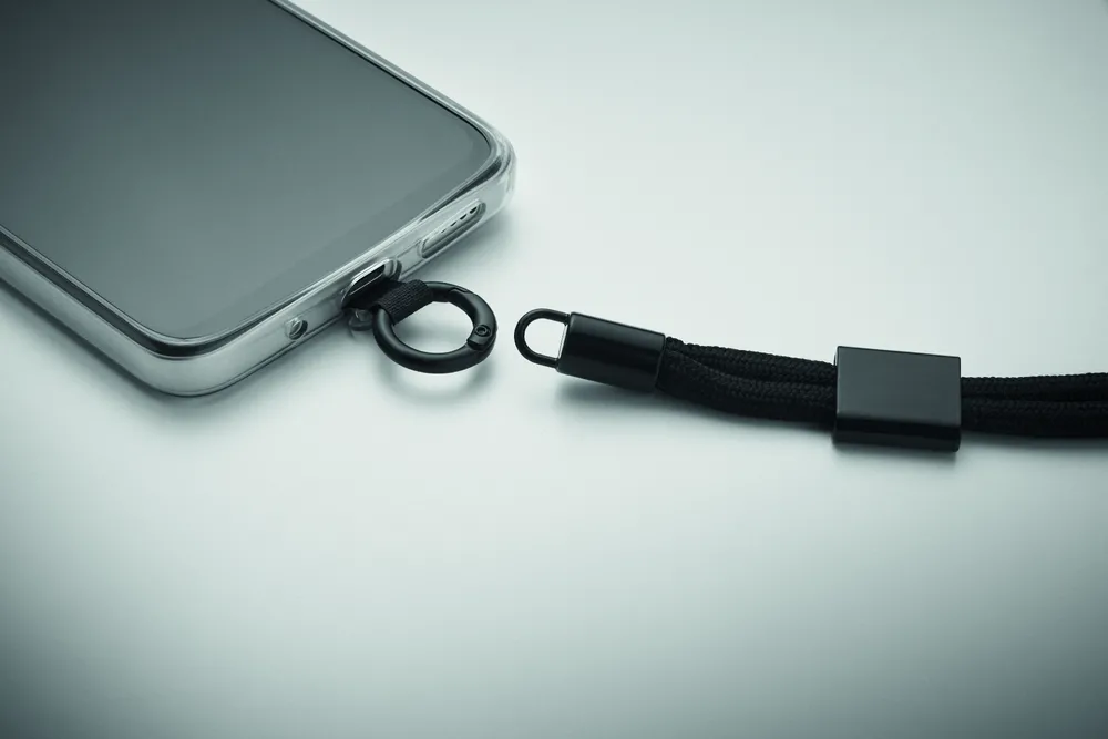 Nonette Wrist · Telefoon polskoord RPET – Zwart